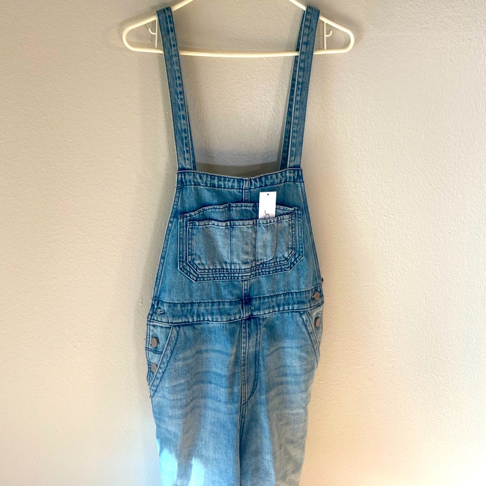 Joe’s Captivate Straight Leg raw denim overalls